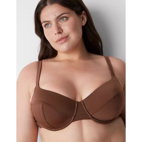 Lane Bryant Cacique Underwire Balconette Swim Bikini Top 42C - Picture 4 of 5